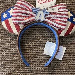 Disney Parks, Marvel Captain America Mouse Ears Headband